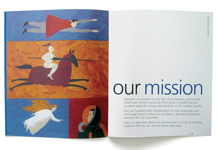STS Synergy / Corporate brochure for a British healthcare service group. 1998
