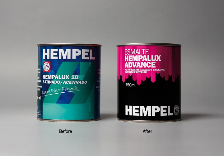 AD'Bcn / Packaging design for paint manufacturer Hempel. 2012
