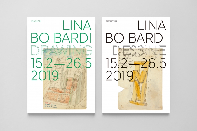 Fundació Joan Miró / Lina Bo Bardi Dibuixa Exhibition. Communication graphics. 2019