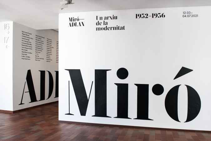 Fundació Joan Miró / Miró-ADLAN - Exhibition Graphics / Museography: Albert Imperial / 2021