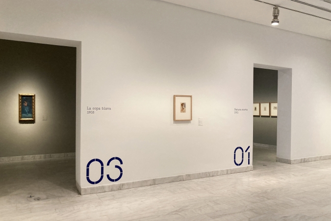 Museu Picasso Barcelona / Picasso Projecte Blau - Exhibition Graphics / Museography: Guri Casajuana / 2022